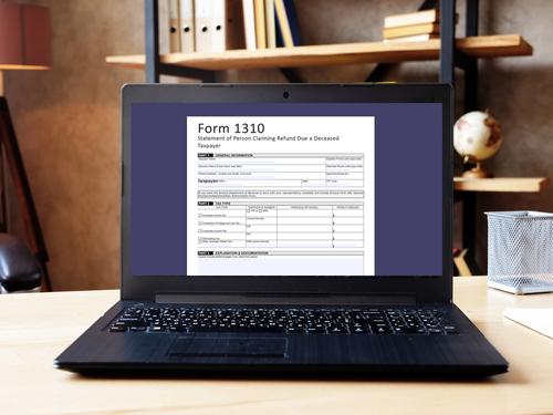Who needs to attach Form 1310 with the tax return: